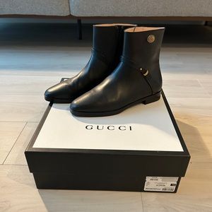 Gucci leather ankle boots